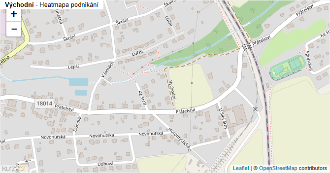 Východní - mapa podnikání