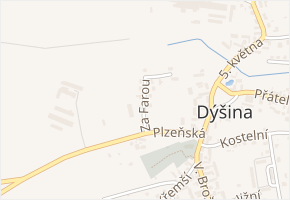 Za Farou v obci Dýšina - mapa ulice