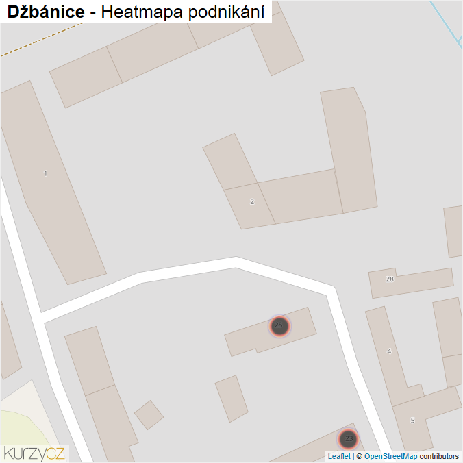 Mapa Džbánice - Firmy v obci.