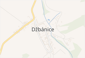 Džbánice v obci Džbánice - mapa části obce