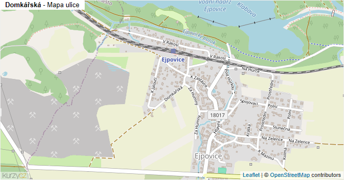 Domkářská - mapa ulice