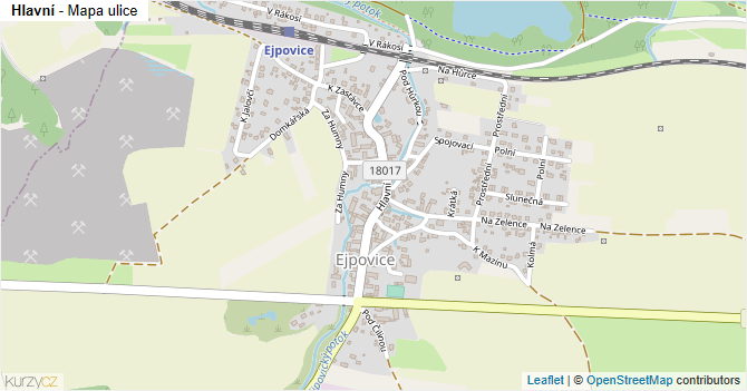 Hlavní - mapa ulice