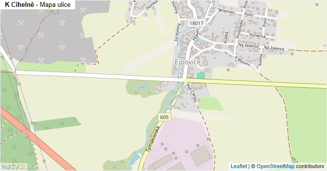 K Cihelně - mapa ulice
