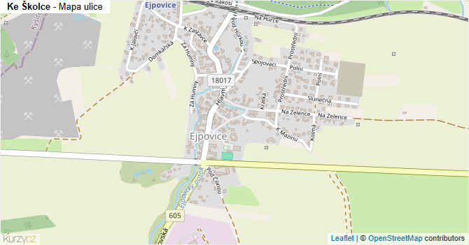 Ke Školce - mapa ulice