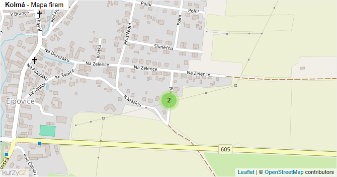 Kolmá - mapa firem