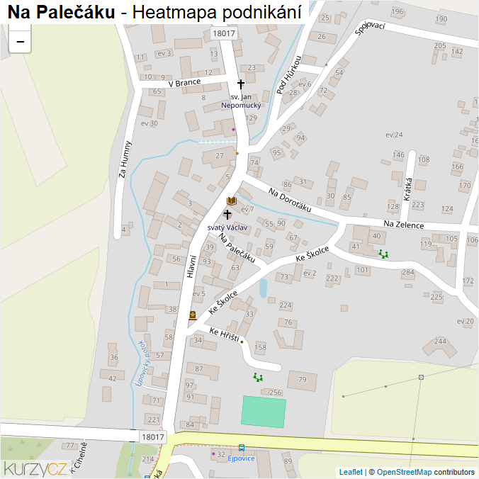Mapa Na Palečáku - Firmy v ulici.