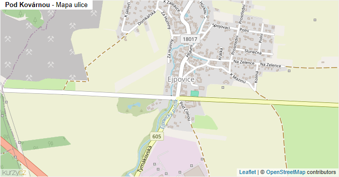 Pod Kovárnou - mapa ulice