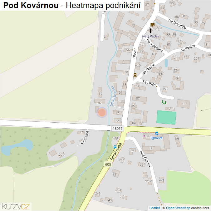 Mapa Pod Kovárnou - Firmy v ulici.