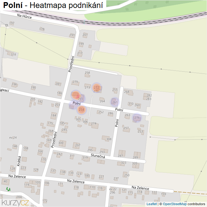 Mapa Polní - Firmy v ulici.
