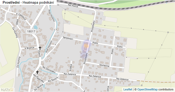 Prostřední - mapa podnikání