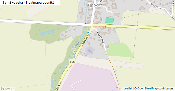 Tymákovská - mapa podnikání