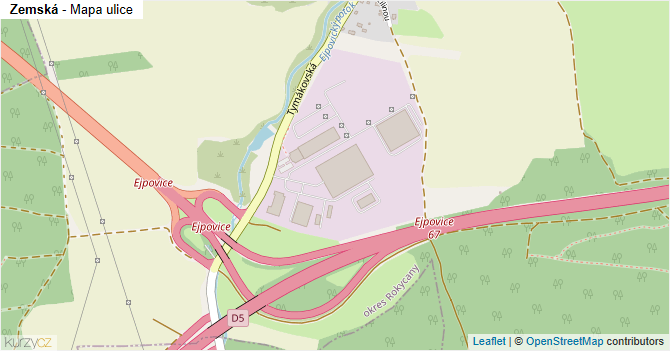 Zemská - mapa ulice