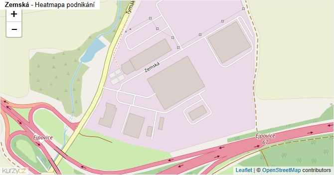 Zemská - mapa podnikání