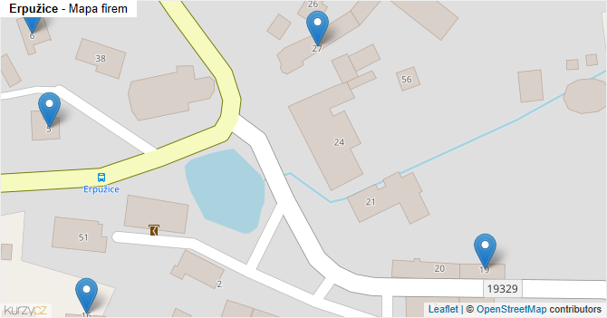 Erpužice - mapa firem