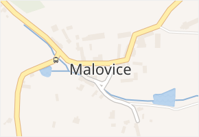 Malovice v obci Erpužice - mapa části obce
