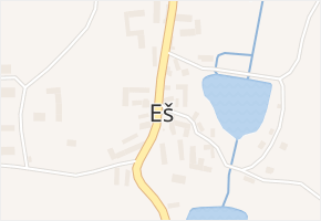 Eš v obci Eš - mapa části obce
