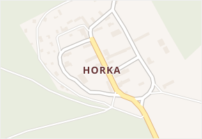 Horka v obci Evaň - mapa části obce