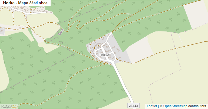 Horka - mapa části obce