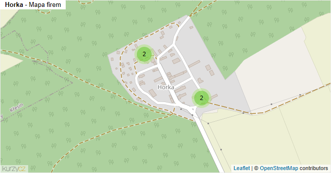 Horka - mapa firem