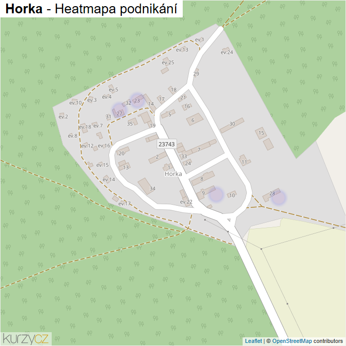Mapa Horka - Firmy v části obce.