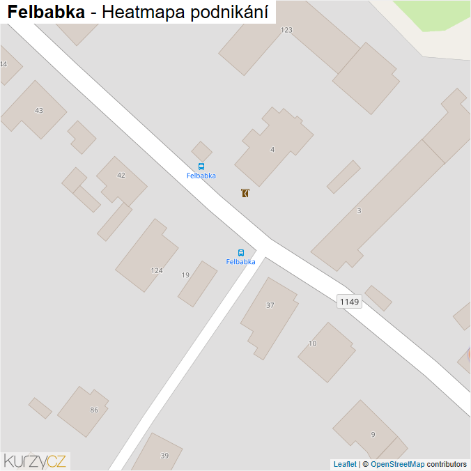 Mapa Felbabka - Firmy v obci.