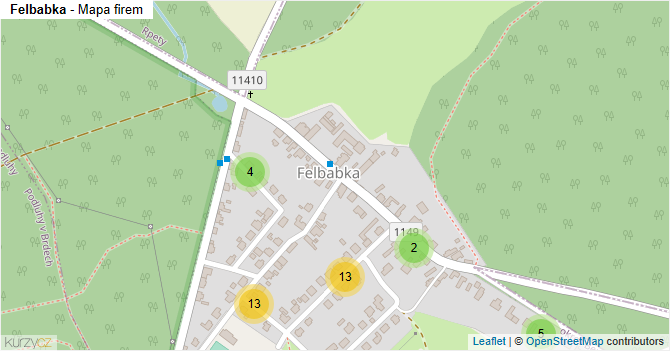 Felbabka - mapa firem