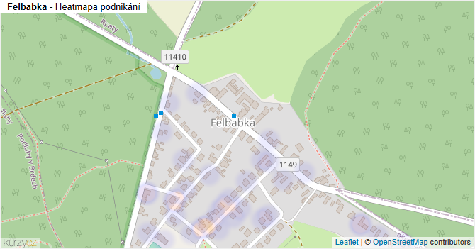 Felbabka - mapa podnikání