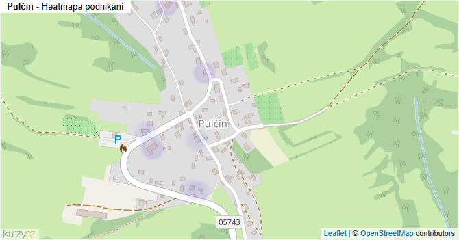 Pulčín - mapa podnikání