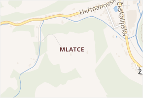 Mlatce v obci Františkov nad Ploučnicí - mapa části obce
