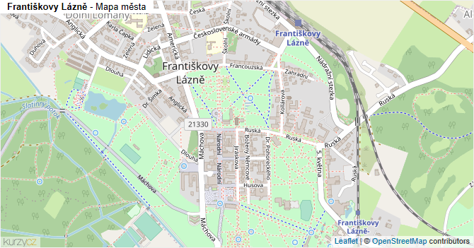 Františkovy Lázně - mapa města