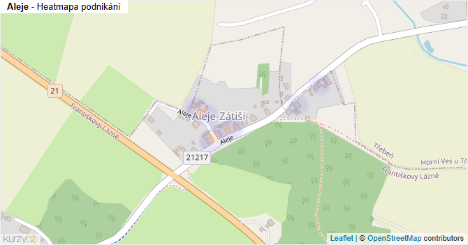 Aleje - mapa podnikání