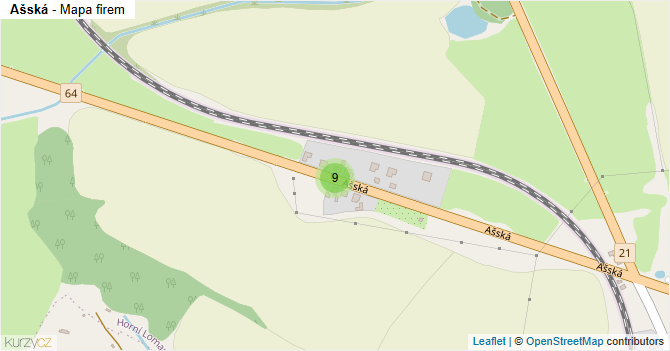 Ašská - mapa firem