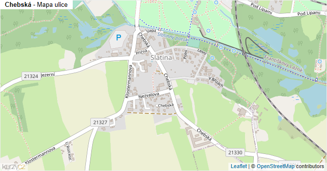 Chebská - mapa ulice