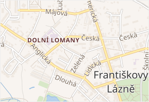 Karla Čapka v obci Františkovy Lázně - mapa ulice