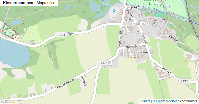 Klostermannova - mapa ulice