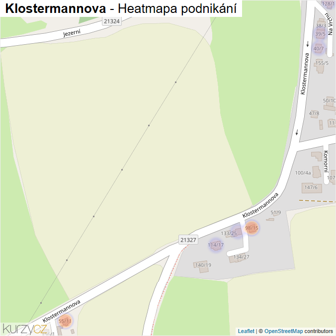 Mapa Klostermannova - Firmy v ulici.