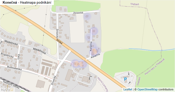Konečná - mapa podnikání