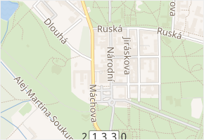 Libušina v obci Františkovy Lázně - mapa ulice