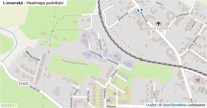 Lomanská - mapa podnikání