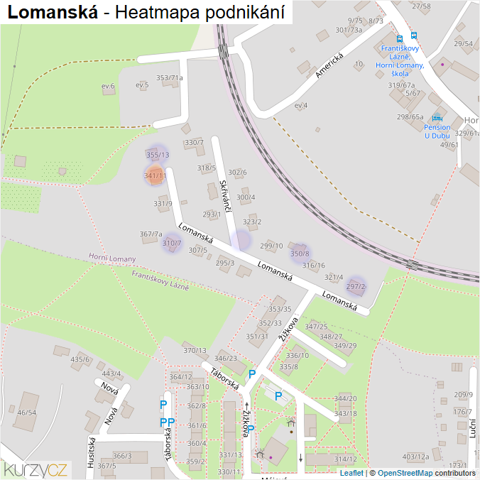 Mapa Lomanská - Firmy v ulici.