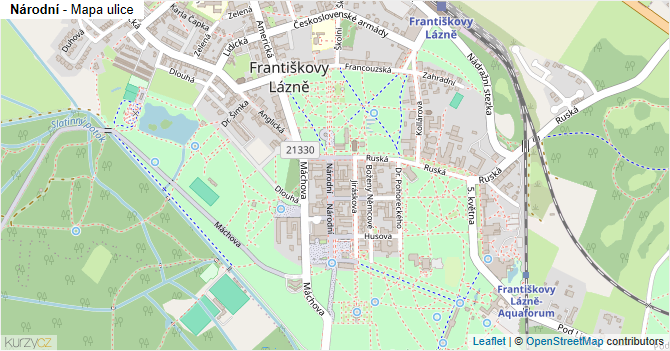Národní - mapa ulice