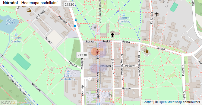 Národní - mapa podnikání