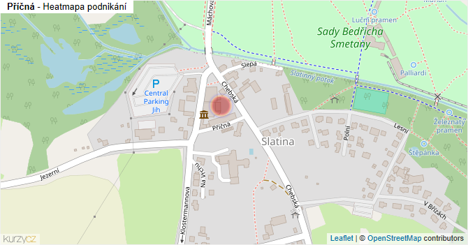 Příčná - mapa podnikání