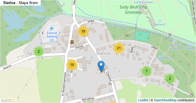 Slatina - mapa firem