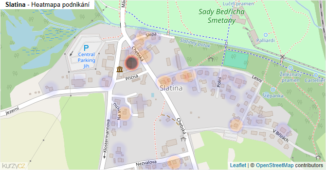 Slatina - mapa podnikání