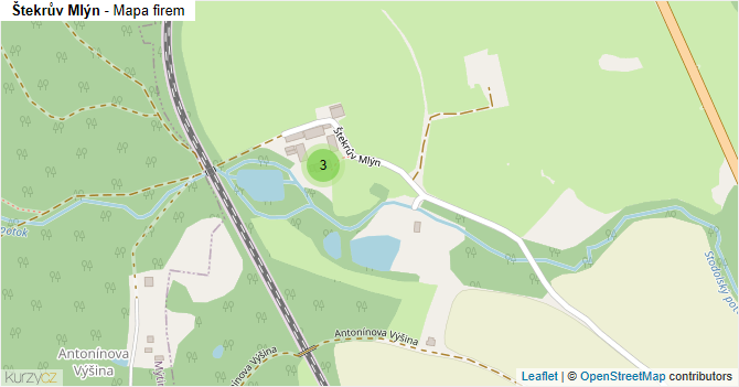Štekrův Mlýn - mapa firem