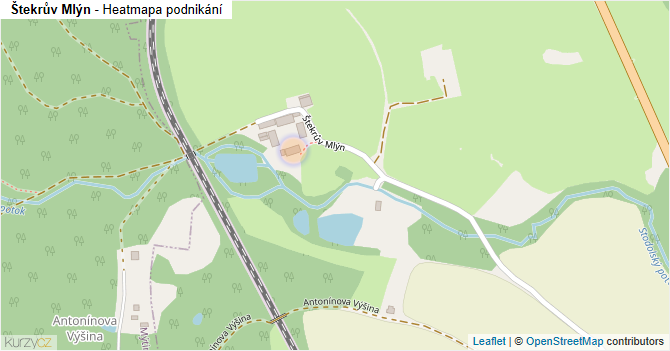 Štekrův Mlýn - mapa podnikání