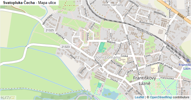Svatopluka Čecha - mapa ulice