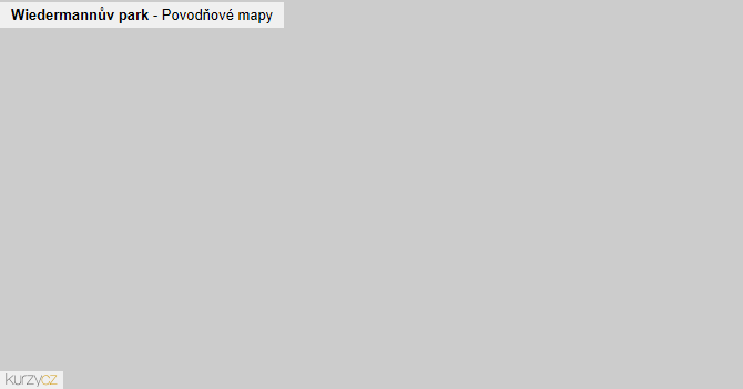 Wiedermannův park - záplavové mapy stoleté vody
