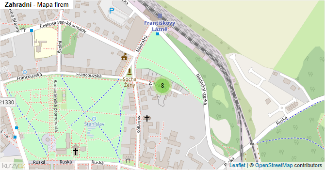Zahradní - mapa firem